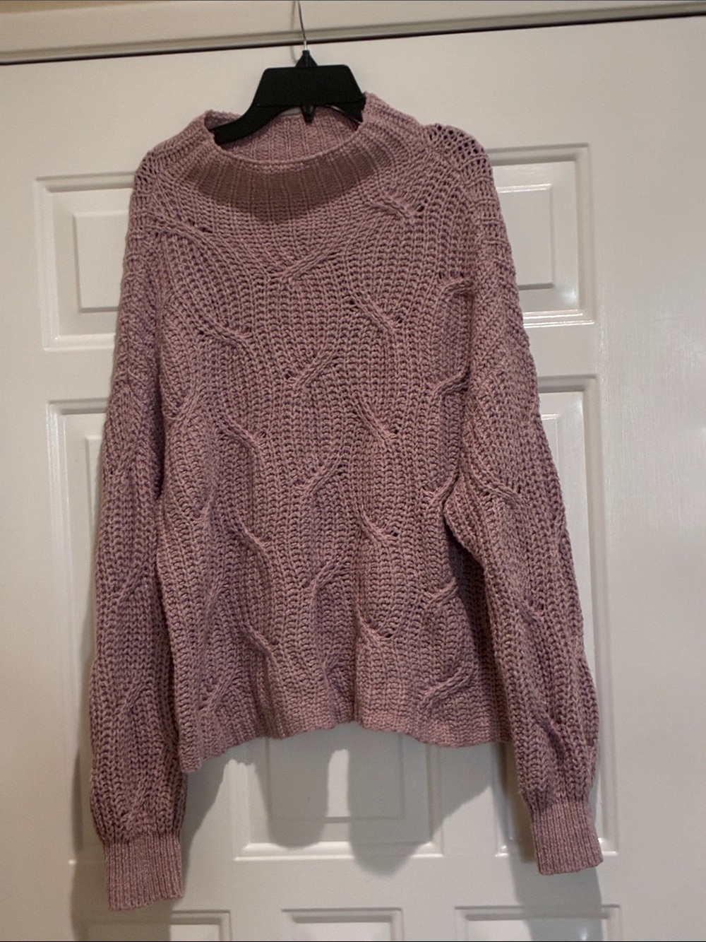 Tribal Jeans mock neck mauve pink sweater